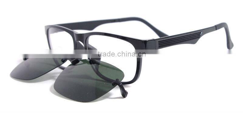 Big Full Rim TR90 UV400 Vision Sunglasses and Clip On Polarized Sunglasses For Adult