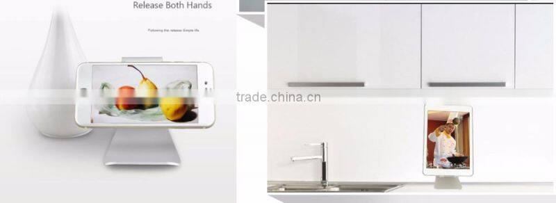 Aluminum desk top micro suction tablet holder stand for iPhone, iPad