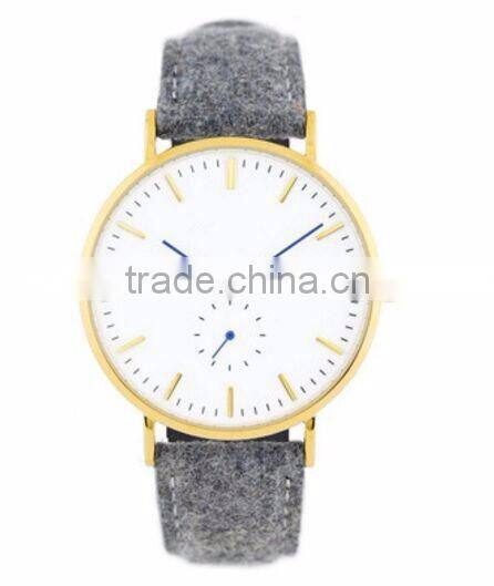 2016 Latest New Hot Selling Unusual Unisex Ronda Movement Tweed Watch