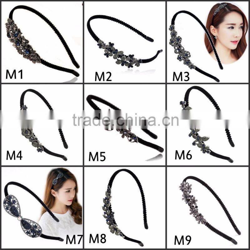 Classical Mexican butterfly orchid flower crystal rhinestone headband Hair Band ,Hair Clasp