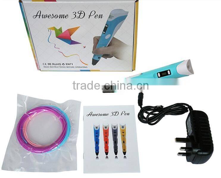 2016 Newest 3D Printer Pen 3D Drawing Pen LED 3D Printing Pen for Kids as Gift
