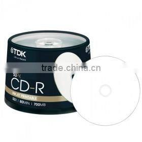 TDK A+ Printable CD-R, blank cd 52X 700MB, Made in Taiwan product.
