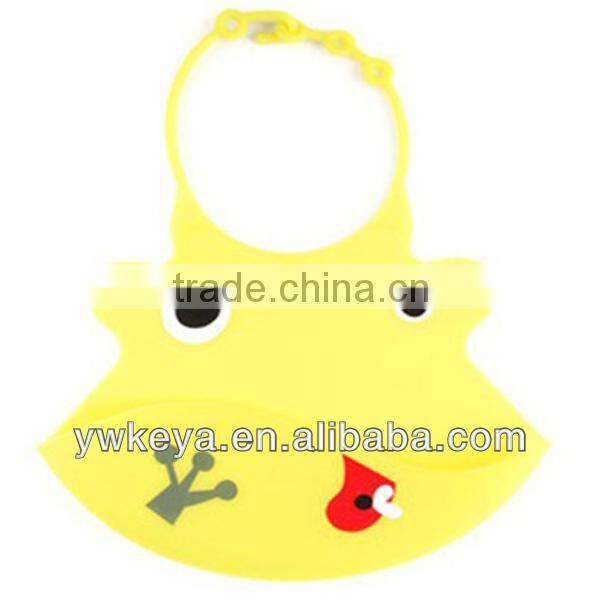 Latest design cartoon cute animal shape silicone wholesale baby bibs