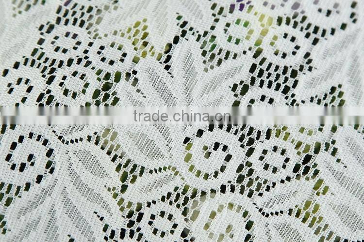 wholesale beautiful in stock 100 poly wedding embroidery white lace fabric for wedding dress