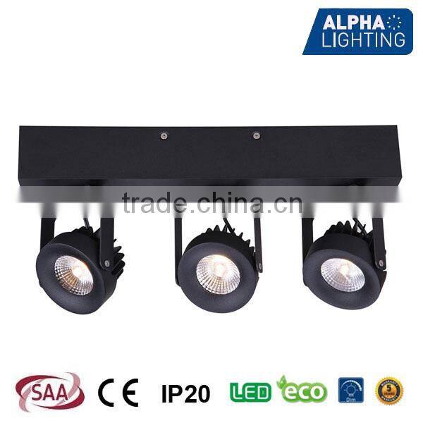 Hot new products on china market 3*10W dimmable led surface light led ceiling light