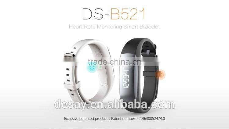 Desay Multi-function Pedometer Call/SMS DS-B521 Smart Band with Heart Rate for iOS 7.1 + Android 4.3 +
