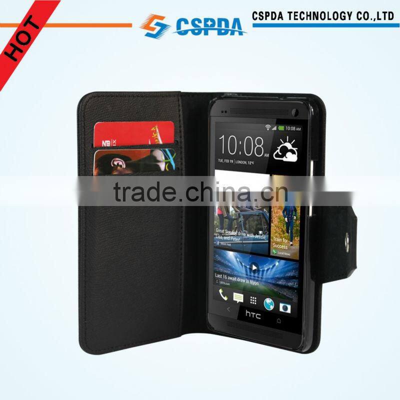 2013 New Arrival stylish Wallet Leather Case for HTC ONE M7