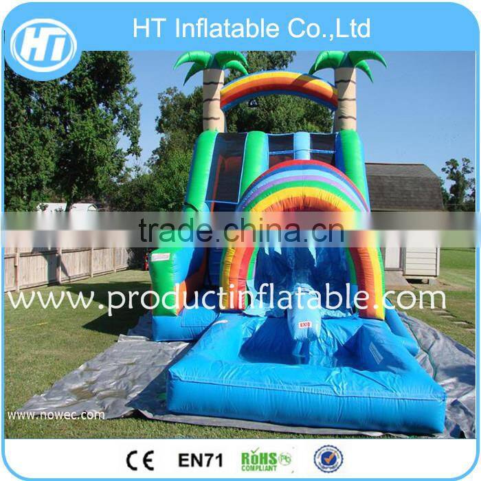 Customized Yellow inflatable slip n slide for adult, giant Inflatable Slide For Sale