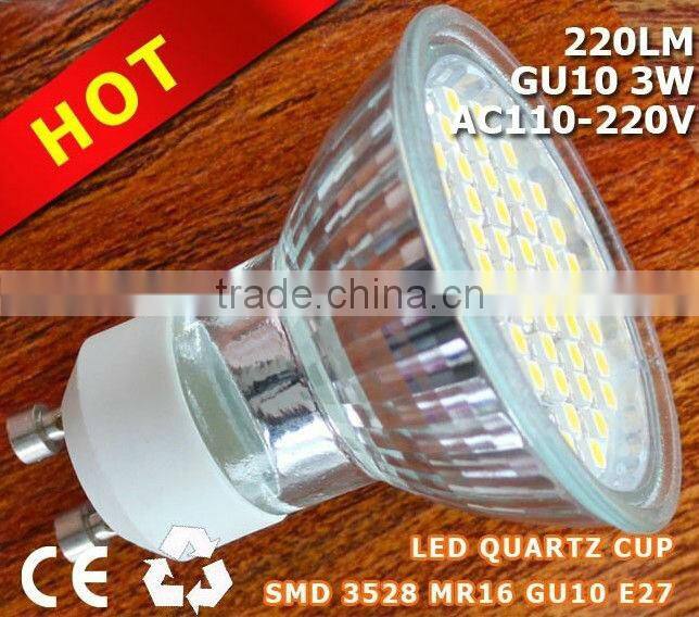 MR16 led Quartz Light Cup, 3w led Spot Light,2 years warranty