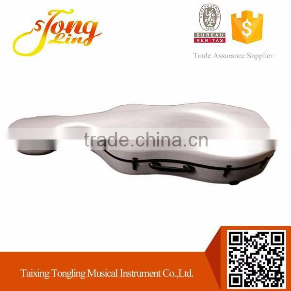 White Color Cello Hard Case Fiberglass Carbon Cello Case