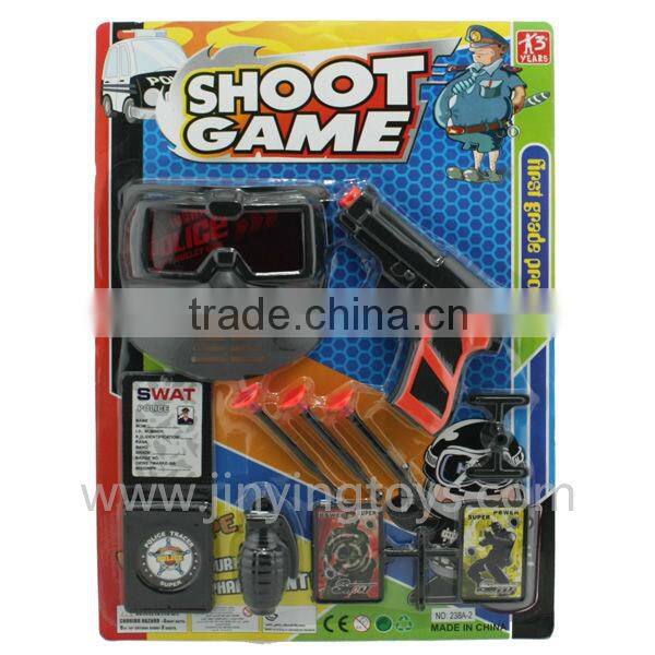 Newest kids play dart gun set fake gun toy with EN71