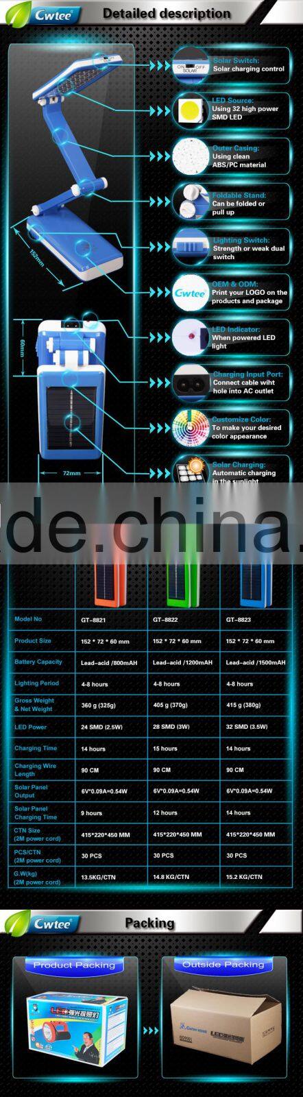 Smart Study Table LED Lamp, Custom Solar Table Lamp