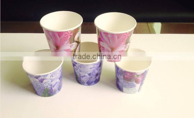 Alibaba cheap double pe coated flower Christmas Hot Sale Customized Full Color Print Paper Cup With Logo