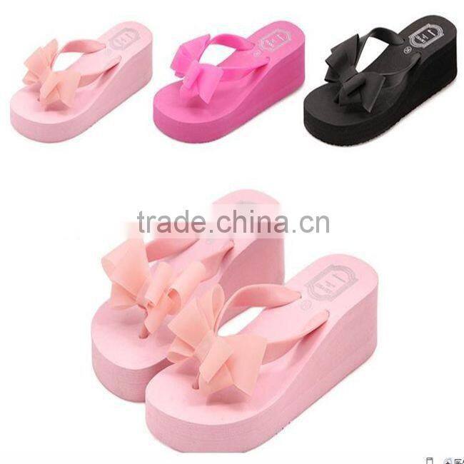 Guangzhou shoes factory Wholesale newest style women summer high heel flip flops