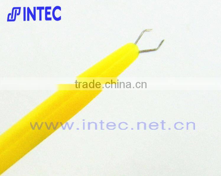 High-quality Test Hook for Logic Analyzer mini grabber SMD IC test hook clip jumper probe yellow I00232