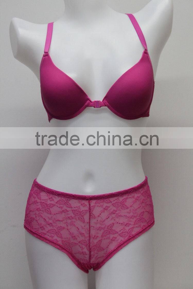 Custom Make Design Sexy Girl's Underwear Transparent Women's Lingerie Cotton Hot Sexy Bra Panty Set