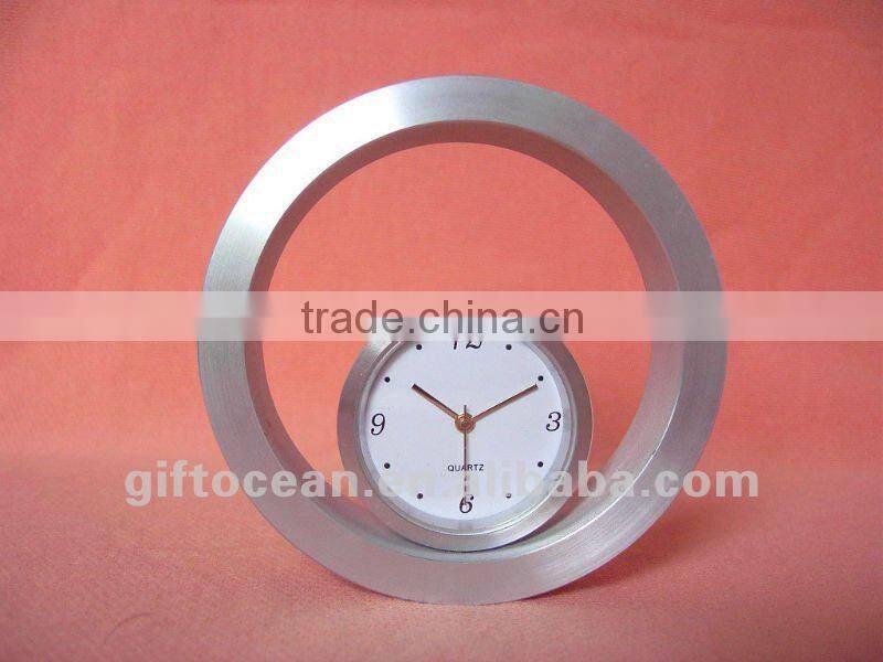 aluminum art metal desk clock,metal art crafts table clock