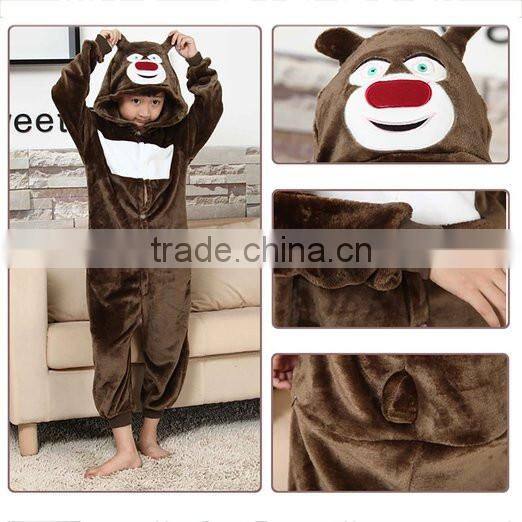 Kids Unisex Kigurumi Pajamas/Sleeping Onesie Costume/Children's Formal Cute Bear Cosplay Jumpsuit