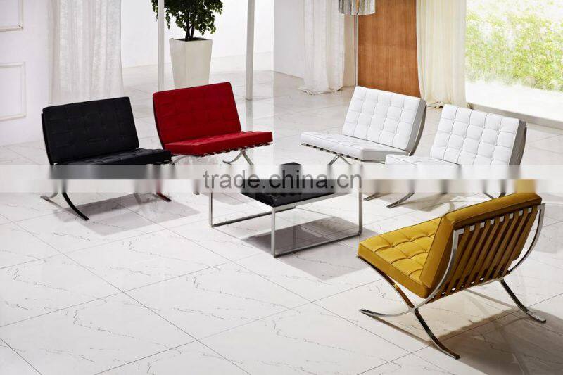 Modern Lobby Sofa Chair, Modern Style Leather Sofa, Barcelona Chair with Ottoman SF-505