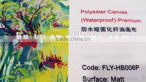 Polyester Canvas Matt Waterproof Premium 260gsm 600d*300d Digital printing