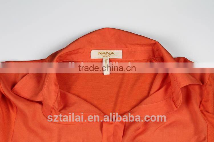 Lady fashion Casual long sleeve cotton big size blouse