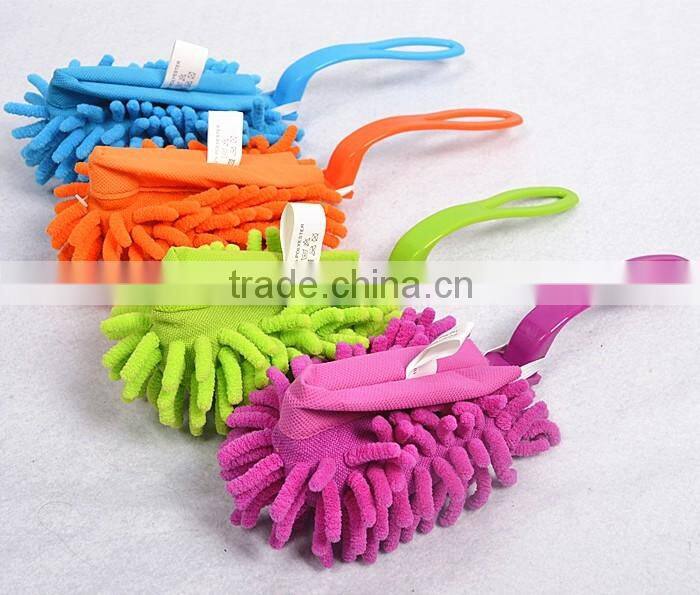 Best Selling Cute Colourfur Cleaning Mini Plastic Handle Chenille Duster for Computer