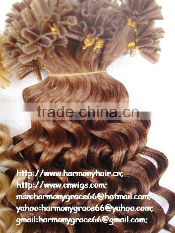 BEST popular blonde nail tip curly hair extensions