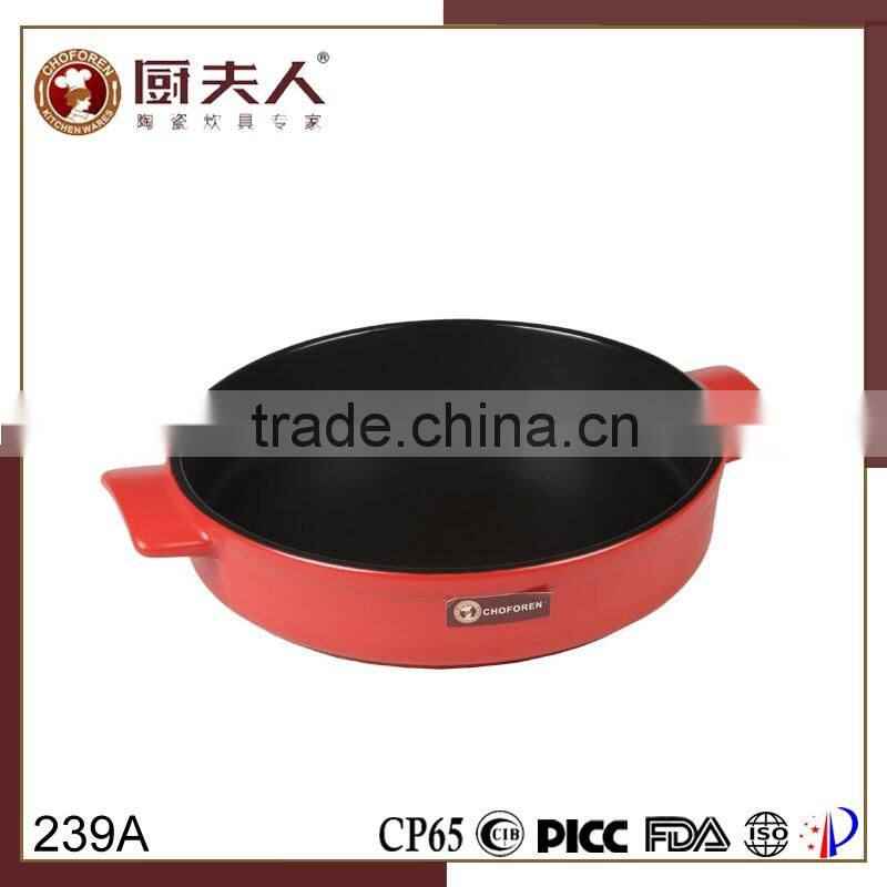 HEAT RESISTANCE CERAMIC ROUND BAKING PLATE