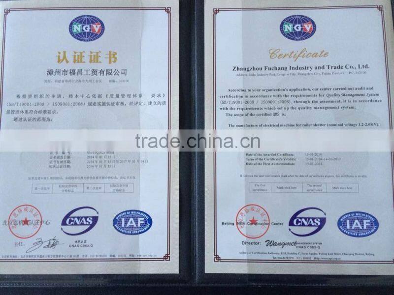 FUCHANG Chain Drive 24V DC Roller Shutter Door Operator