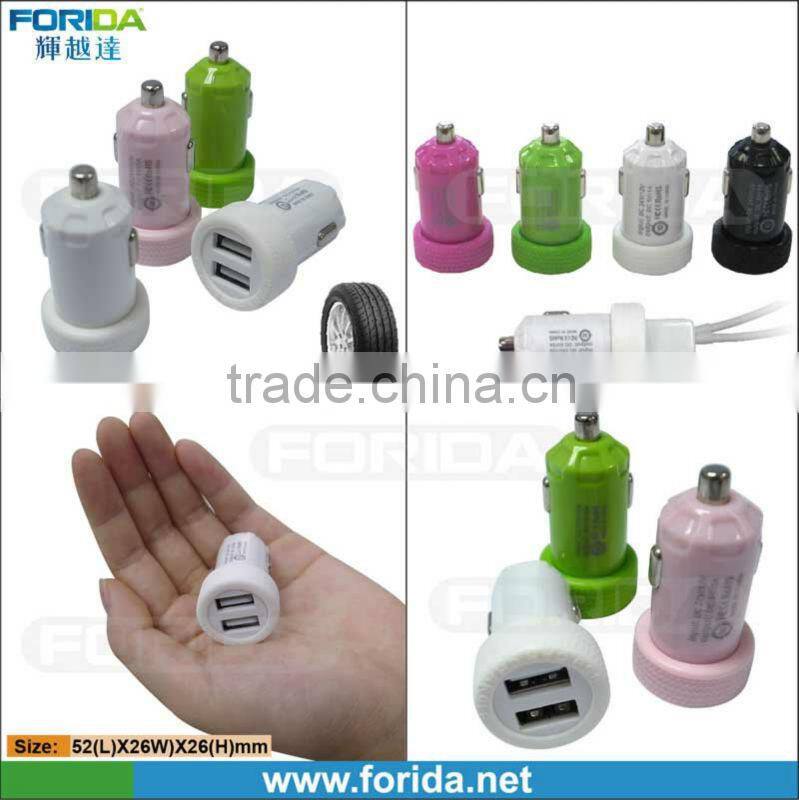 3.1A 2USB mini car charger for iPAD.iphone.