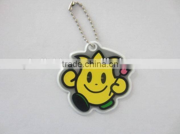 promotional gift reflective PVC keychain
