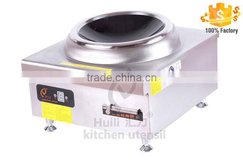 Hotel electric appliance stainless steel commercial electric stove inductiion wok 2015 new arrival H80CM