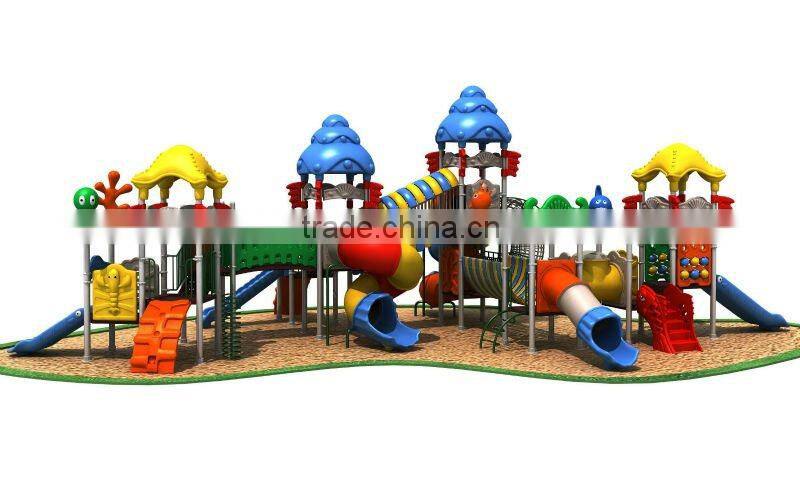 Outdoor plastic slide playground