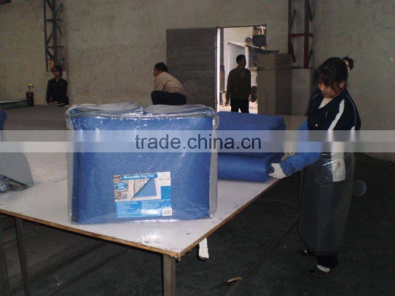 blue burning-dots carpet anti-slip rug pad