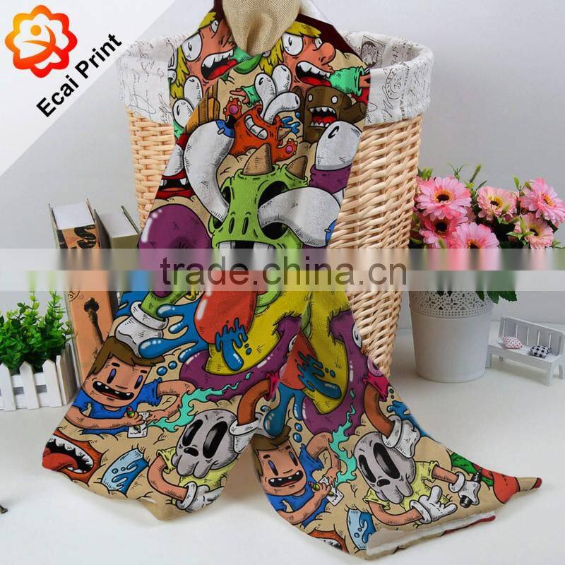 high quality newest design custom made digital printing winter scarf