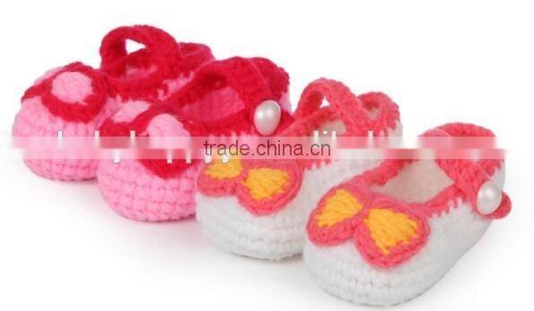 Dress hand crochet cute baby shoes