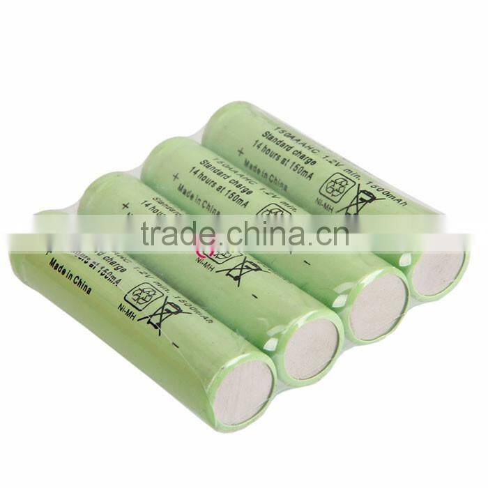 4Pcs 1.2V 1500mAh Ni-MH Rechargeable Battery