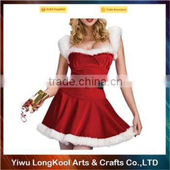 Wholesale party dance costume christmas red dress sexy costume