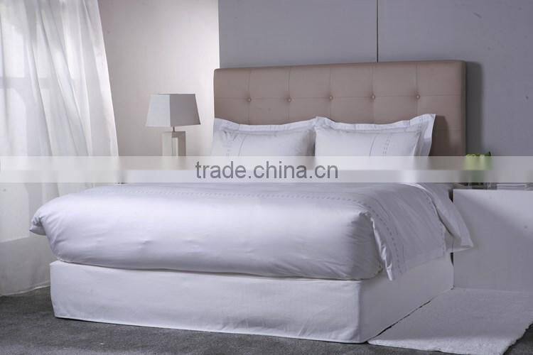 Hotel Stitch Embroidered Cotton Sateen Duvet Cover Bed Sheet Set