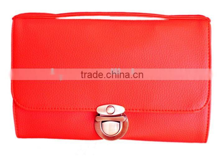 professional 26 piece white / silver makeup brush set with red case