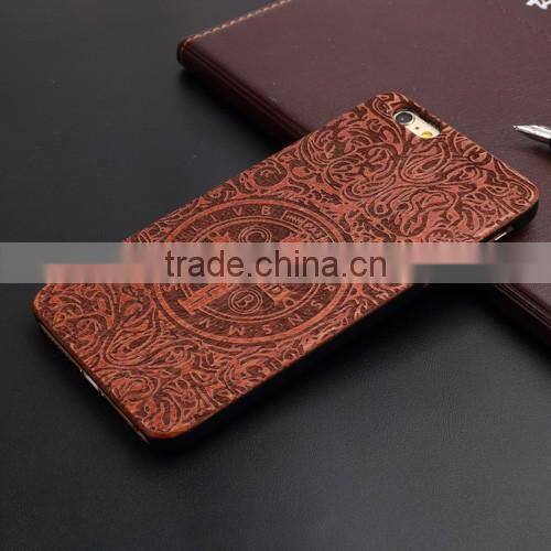 2016 High quality standard leather wood phone case for iphone 6 case
