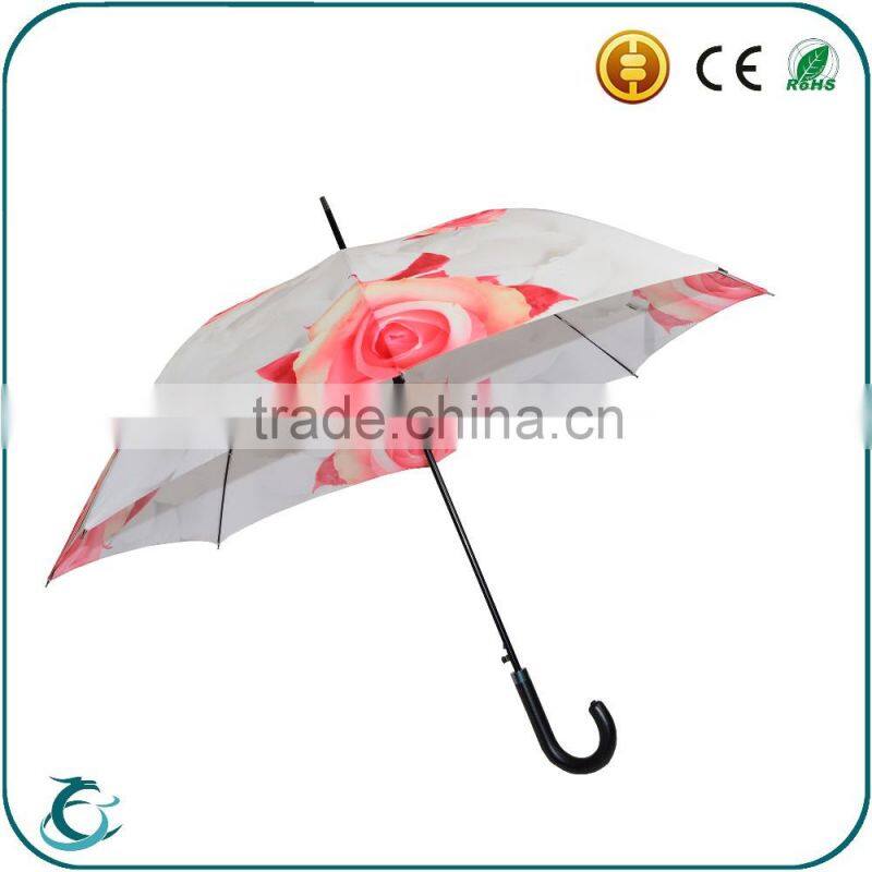fashion high quality ladies full body rose straight umbrella
