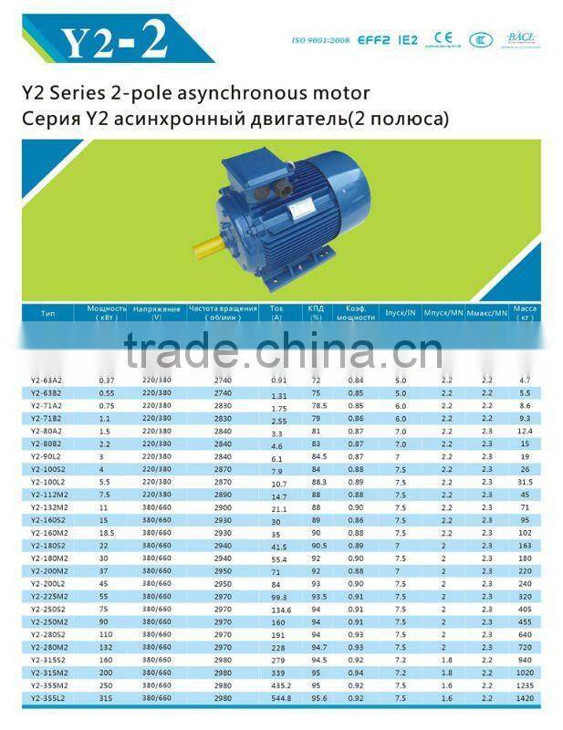 ANP gost standard alunminum and cast iron 3 phase ac induction electric motor