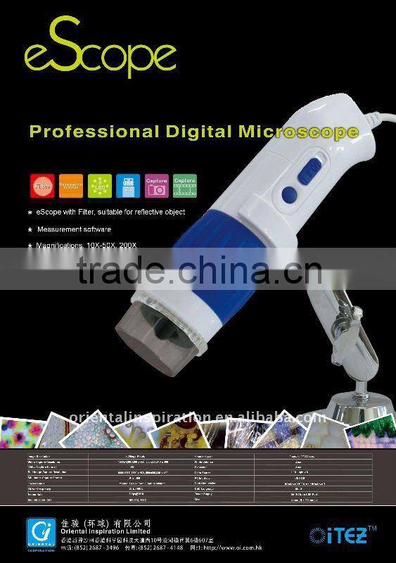 digital microscope with polarizer 2.0 mega 200x magnification