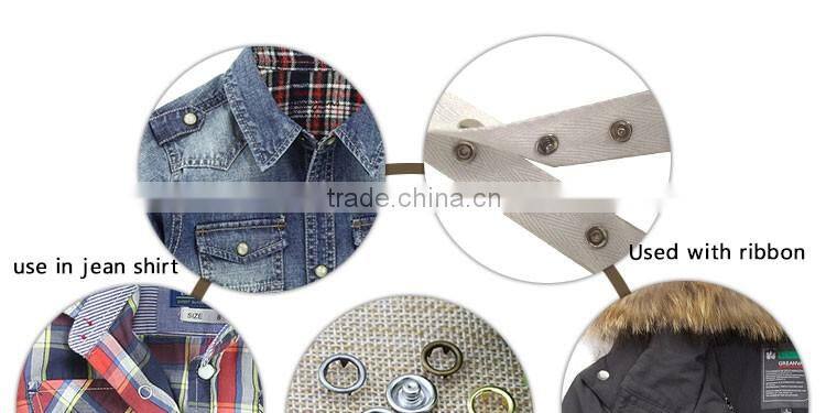 Metal material prong snap fastener for leather bag garment