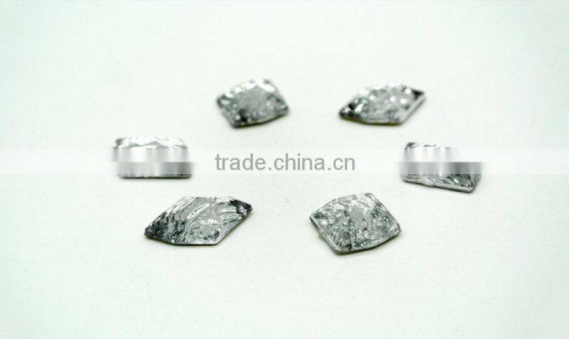 KR14 galaxy foiled 13*17 flat back sew on acrylic rhinestones for fashion decoration, craft making, garment bags accessories