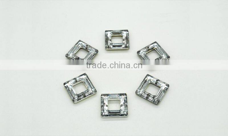 KC12 suare 20*20 30*30mm flat back sew on acrylic rhinestones for fashion decoration, craft making, garment bags accessories