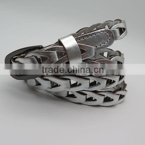 Lady's braided belt for jeans and dress