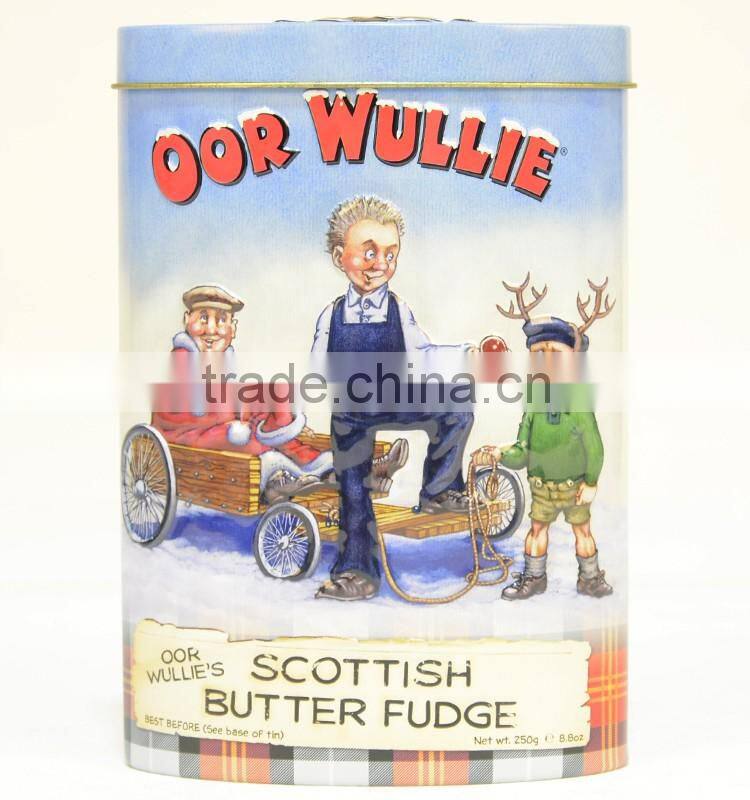 Traditional pictures tin can for biscuit packaging