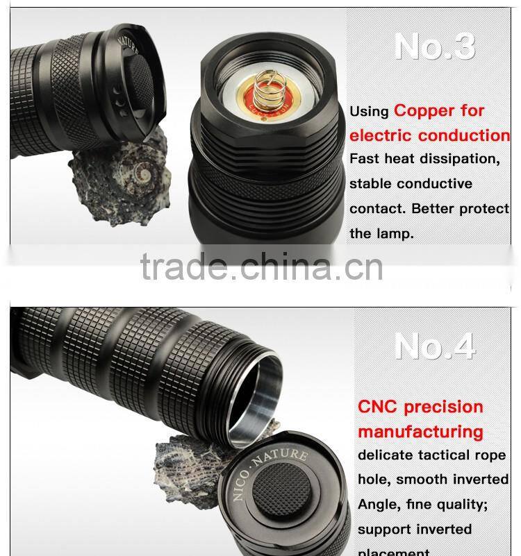 Professional Fluorescent Nichia Ultraviole 365nm 3w 26650 battery aluminum alloy Led flashlight